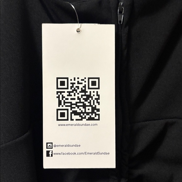 Emerald Sundae Black Mini Dress - Picture 4 of 5